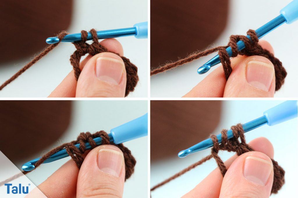 Stäbchen in den Fadenring arbeiten