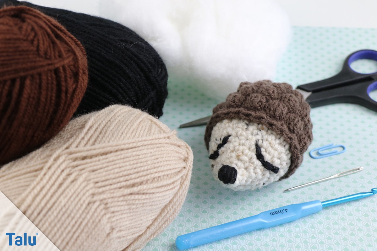 Igel im Amigurumi-Stil häkeln, Materialien