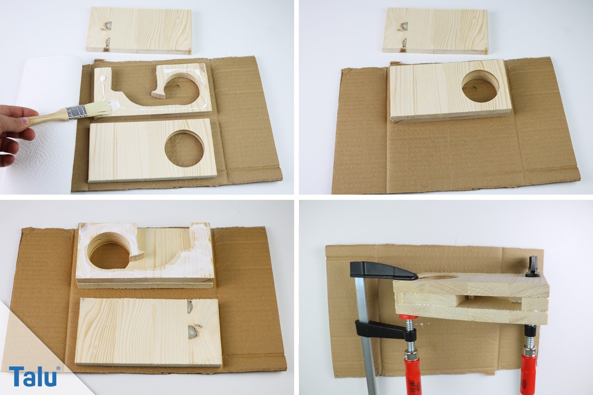 Holzverstärker leimen