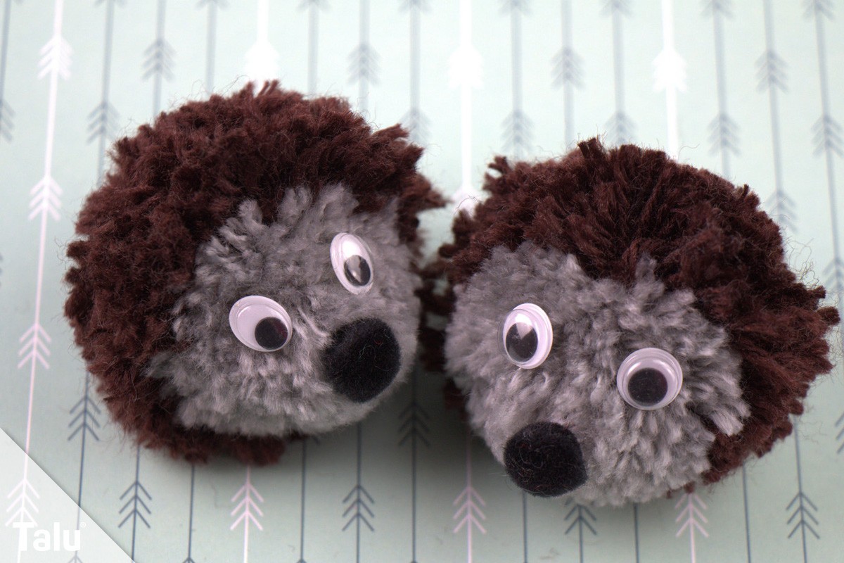 fertiger Pompom-Igel
