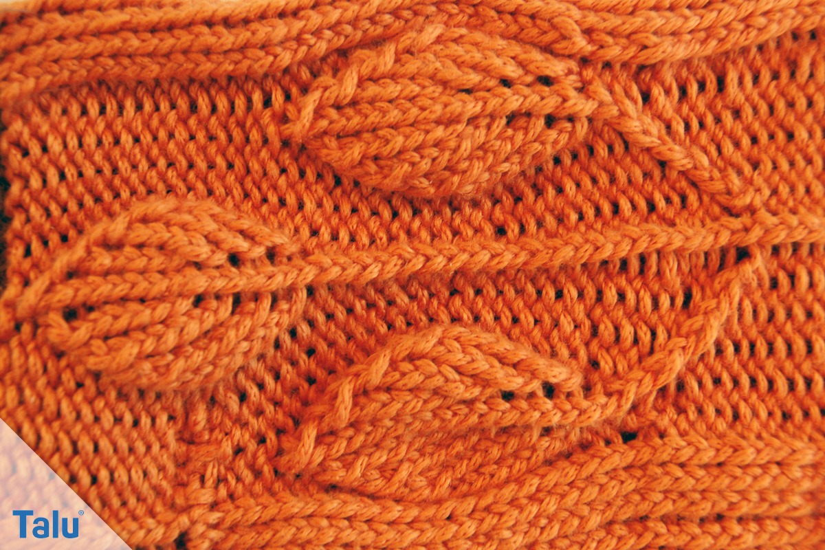 Blättermuster stricken