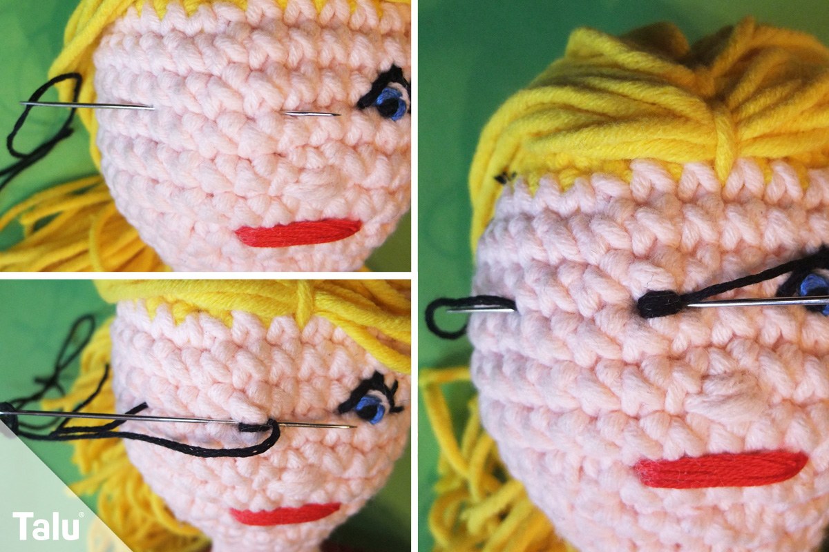 Augen sticken