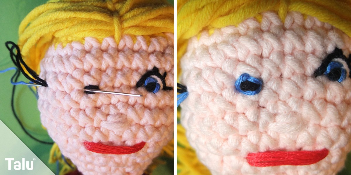 Augen aufsticken