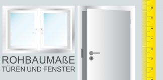 Rohbaumaße von Türen und Fenstern
