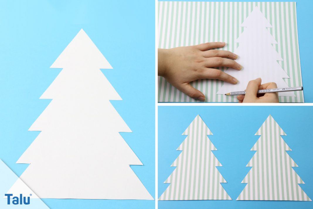 Tannenbaum basteln aus Papier Anleitung und Ideen Talu.de