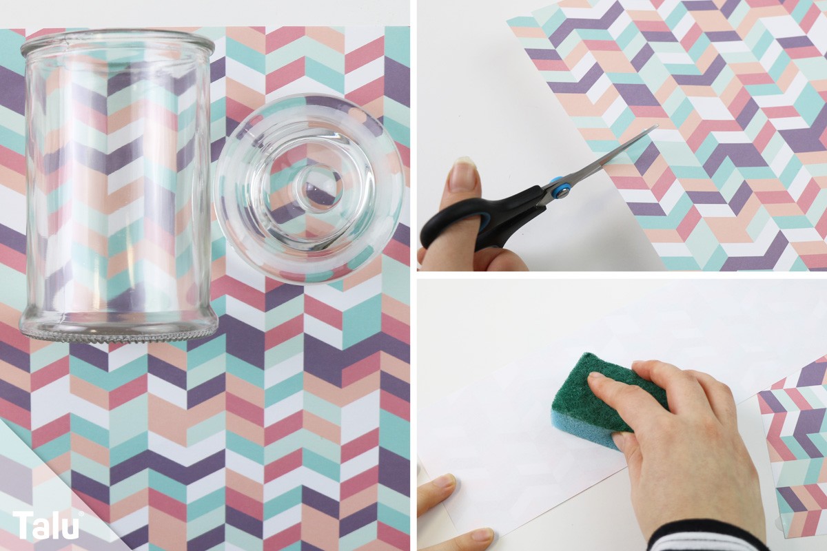 Decopatch auf Glas