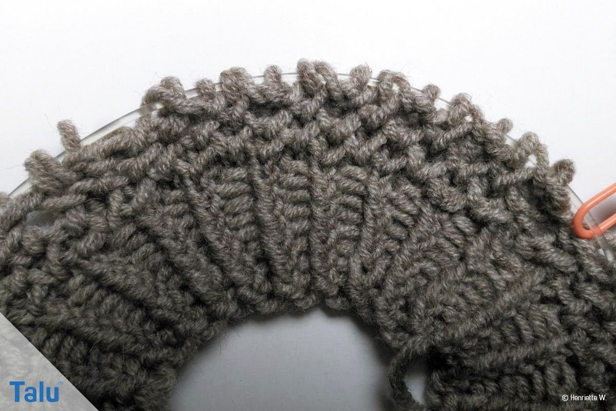 Stricken mit Rundstricknadel