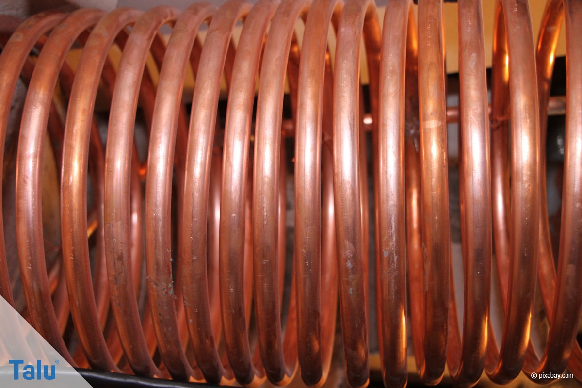Kupferrohr Spirale gebogen