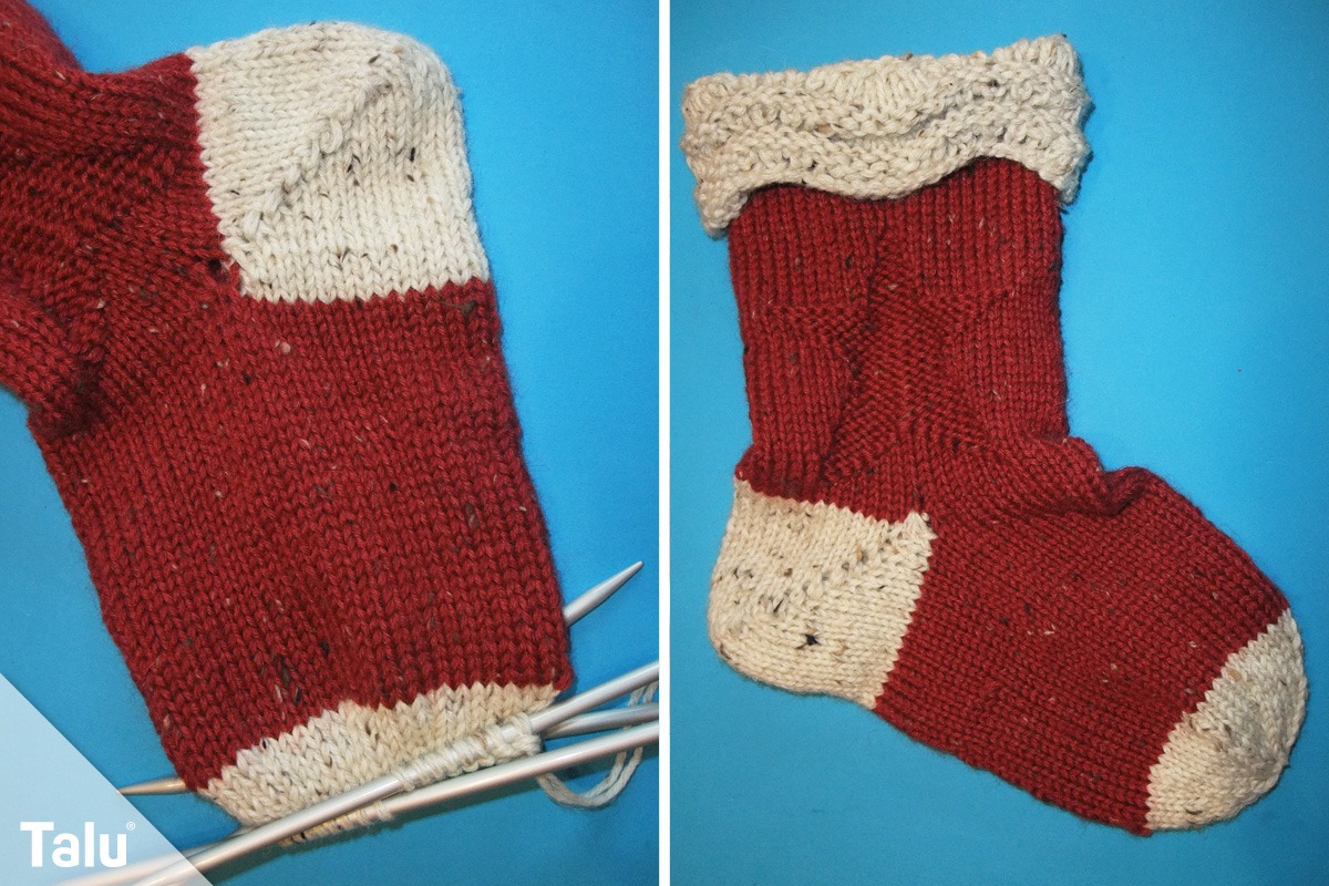 Weihnachtsstrumpf stricken