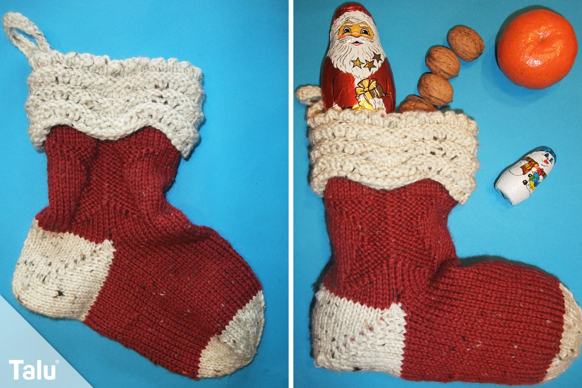 Nikolausstiefel stricken