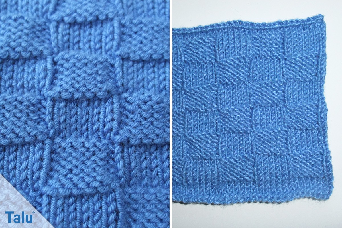 Schachbrettmuster stricken