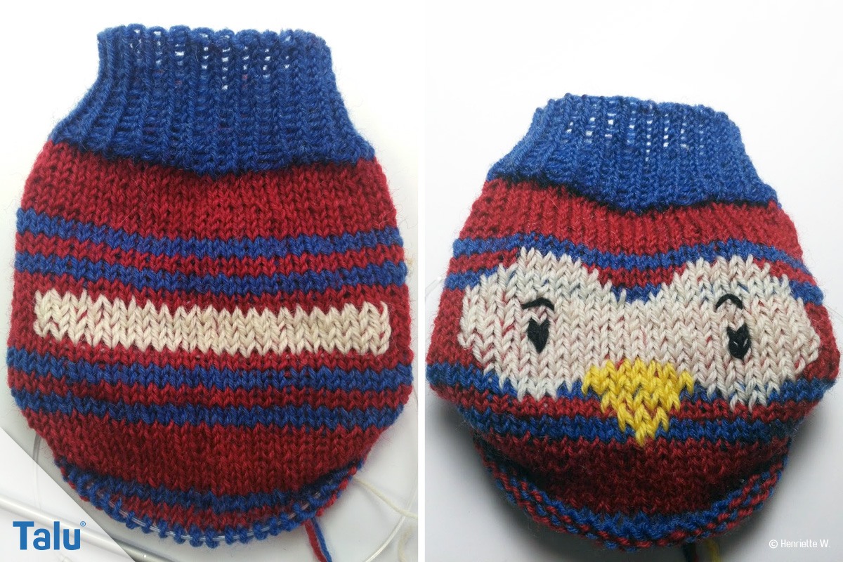 Socken mit Eulenmotiv