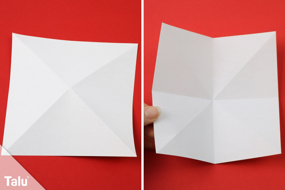 Origami-Weihnachtsbaum falten