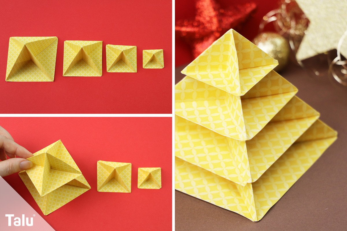 Origami-Tannenbaum basteln