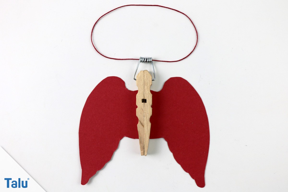 Engel aus Holz-Wäscheklammer