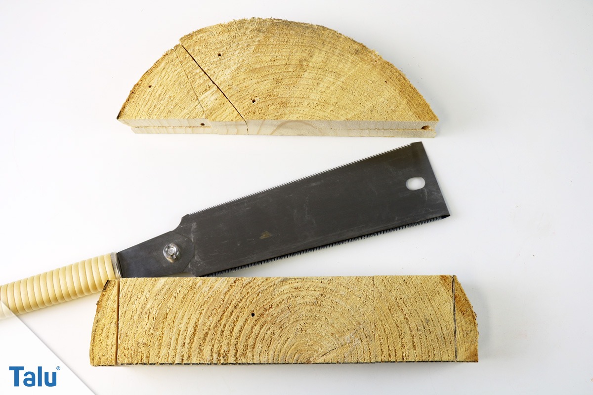 Engel aus Holz-Scheibe sägen