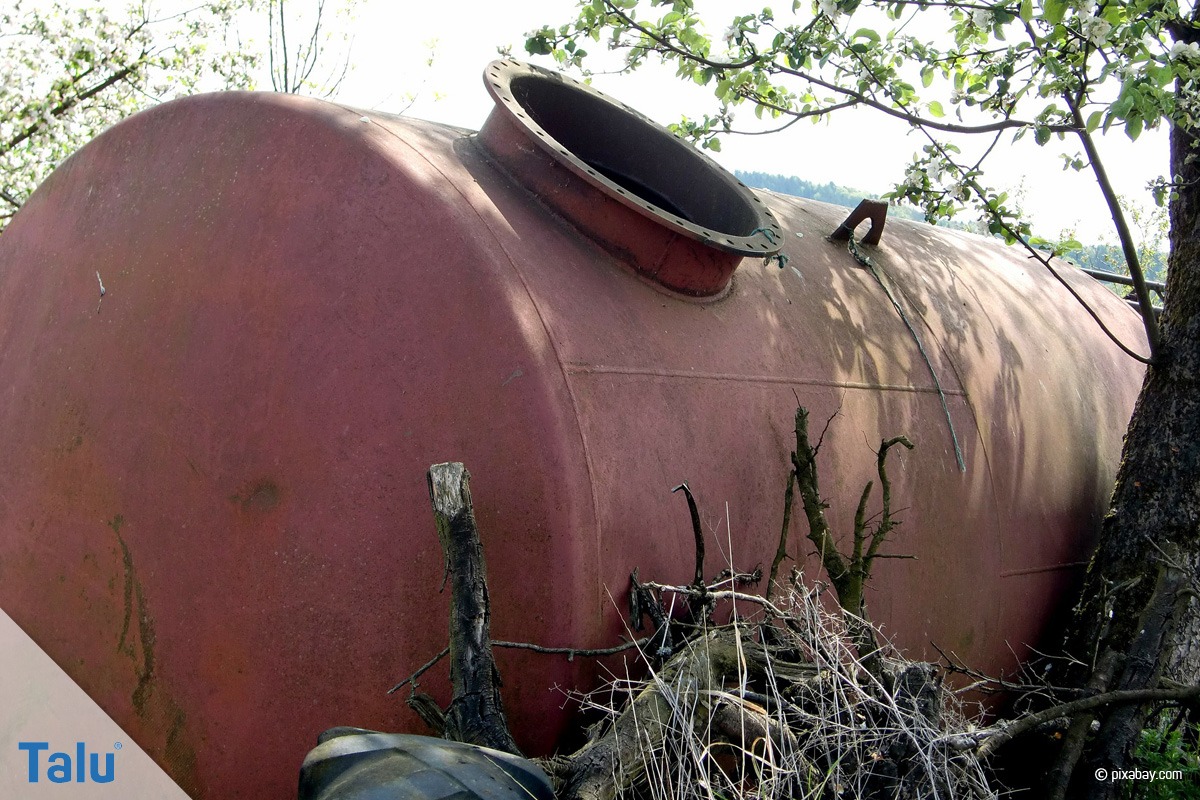 Heizöltanks müssen vor der Entsorgung gereinigt werden