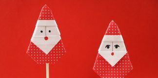 Origami Weihnachtsmann