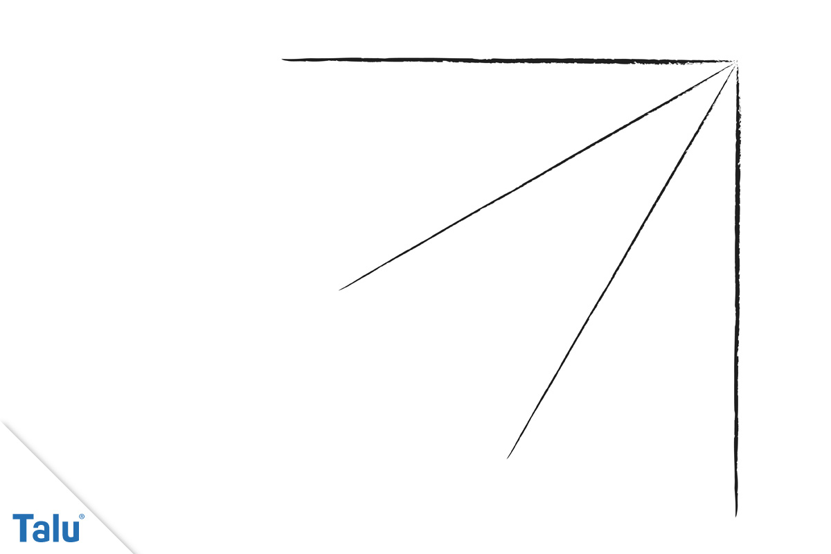 Spinnennetz malen - Ecke 2