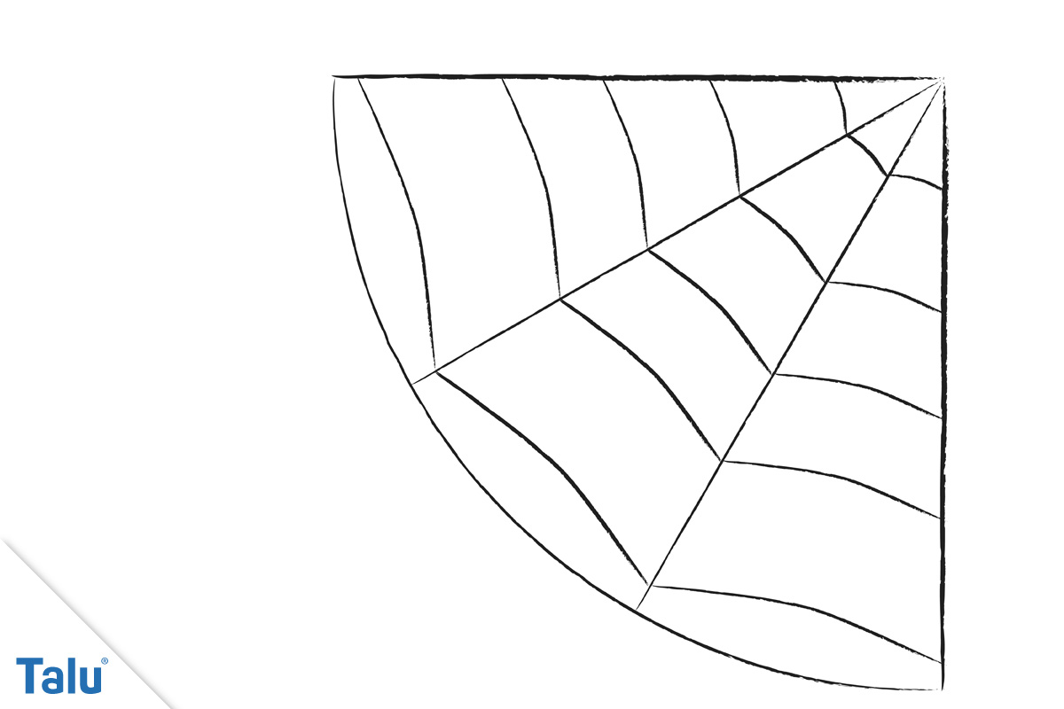 Spinnennetz malen - Ecke 5