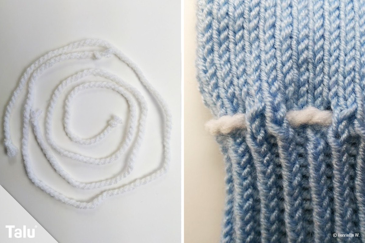 Babyhandschuhe mit Kordel