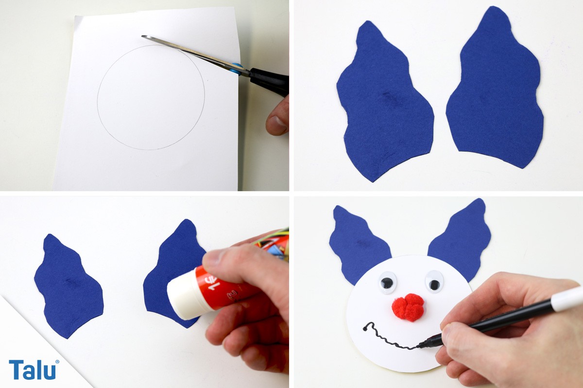 Clownsgesicht basteln
