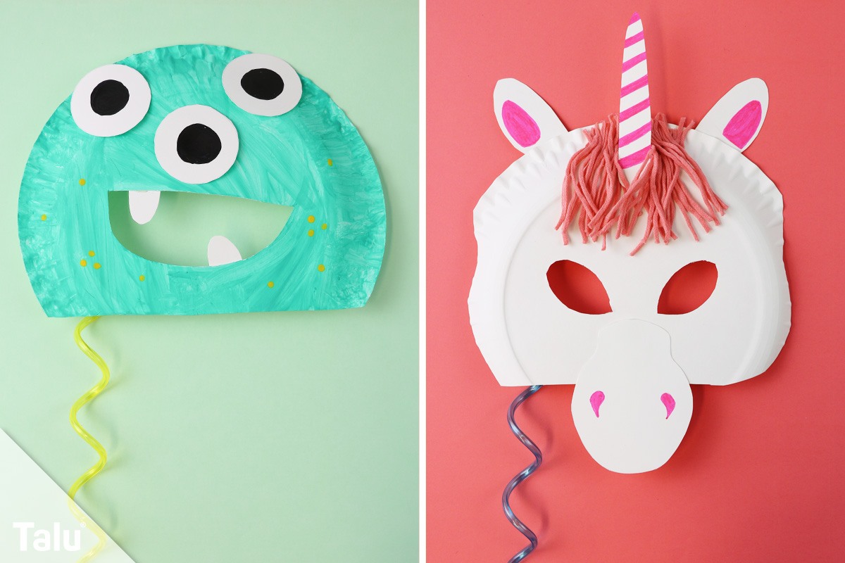 Kindermasken aus Pappteller