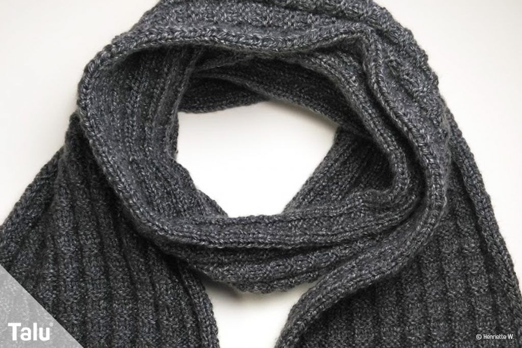 Herrenschal stricken klassisch schick kostenlose Anleitung Talu.de