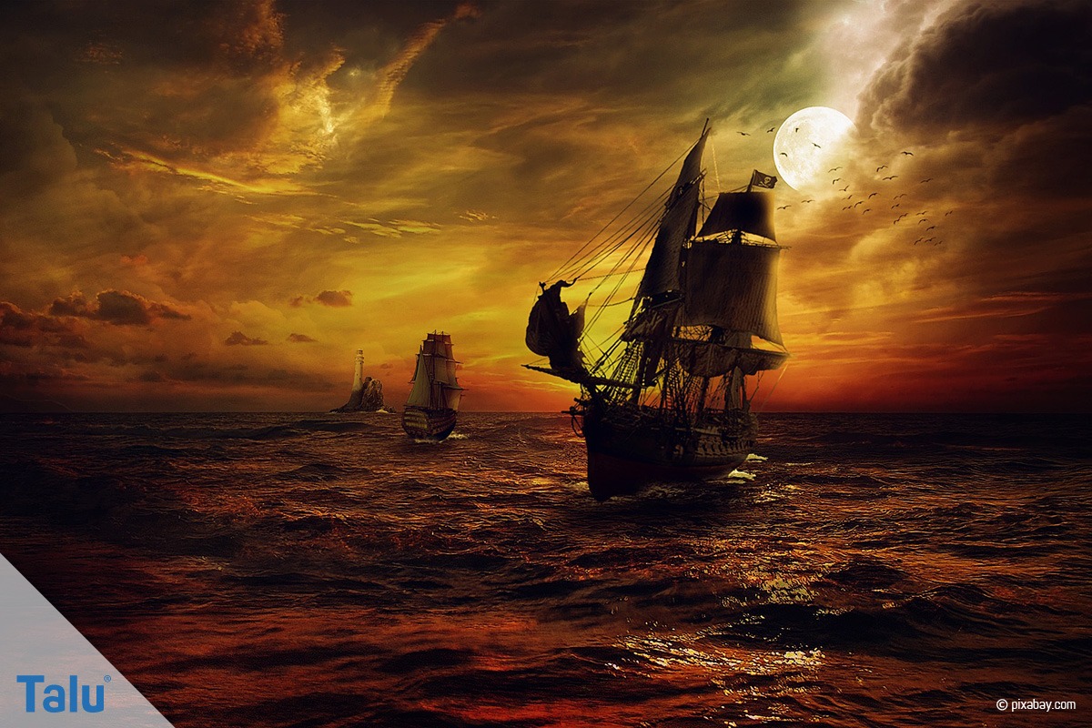 Piratenschiffe auf hoher See