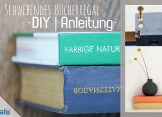 Schwebendes Bücherregal selber bauen, DIY-Anleitung
