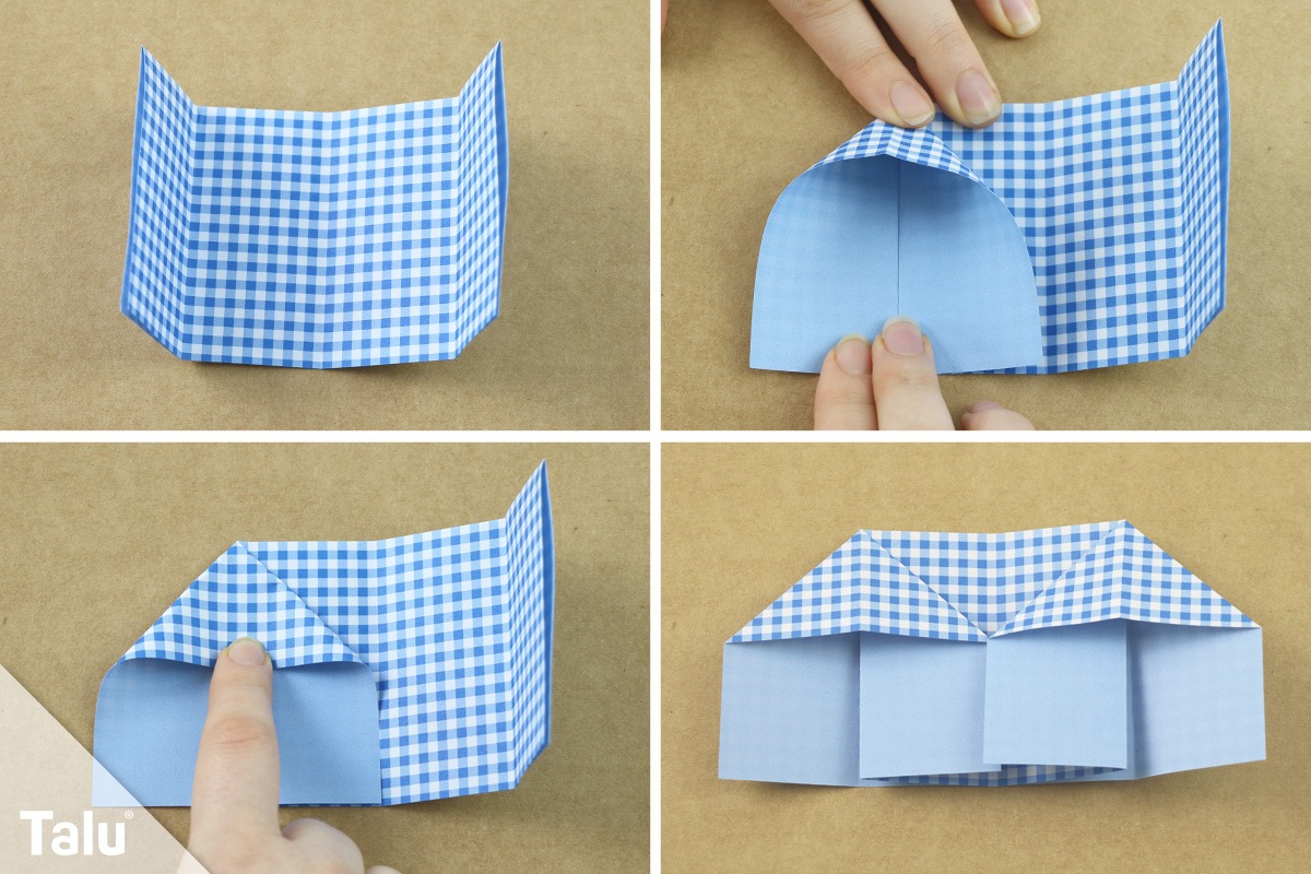 Origami-Eierbecher falten