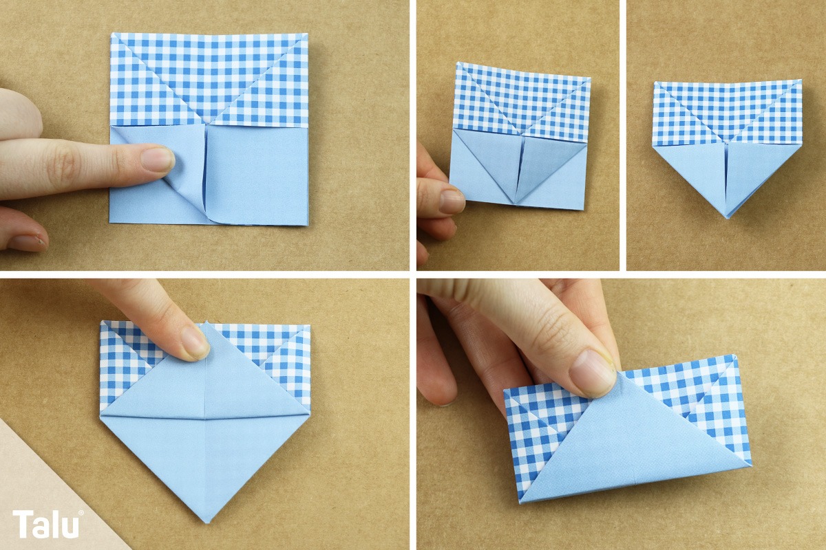 Origami-Eierbecher falten
