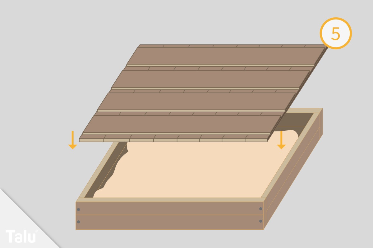 Sandkasten bauen