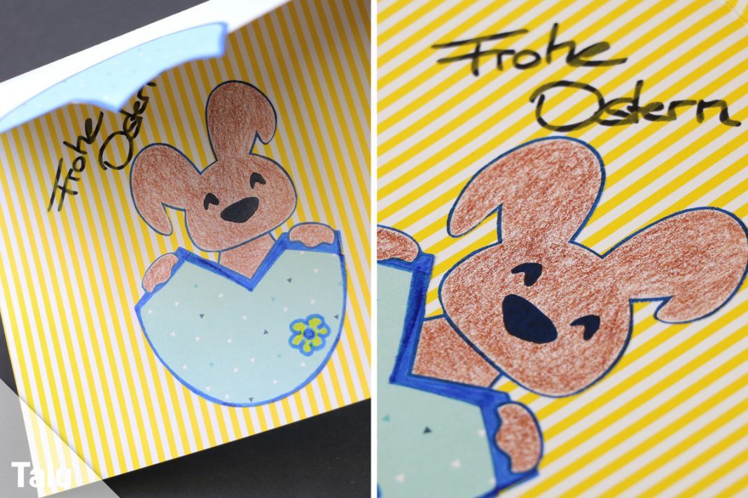 Osterkarten basteln - Anleitung mit Vorlagen zum selbst gestalten - Talu.de