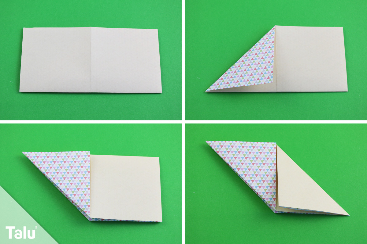 Origami-Blüte falten