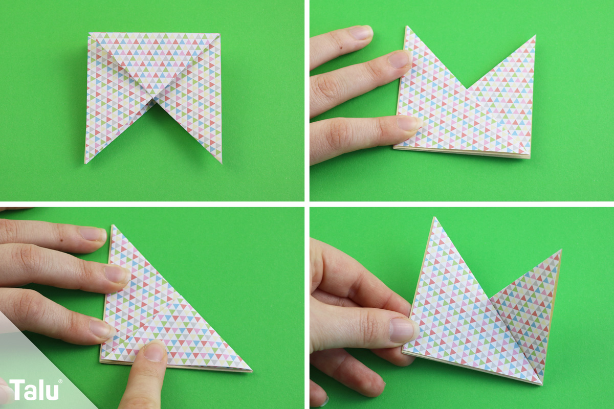 Origami-Blüte falten