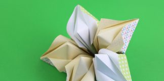Origami Blüte falten