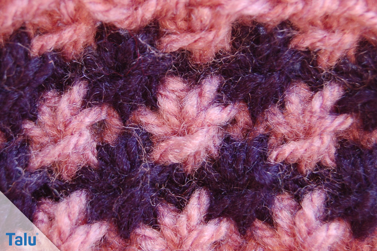 Sternenmuster stricken