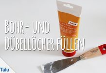 Dübellöcher füllen