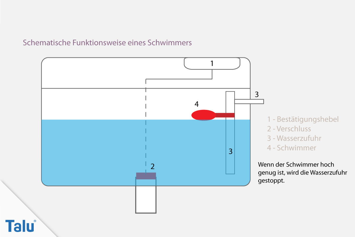 Schwimmer im Spülkasten
