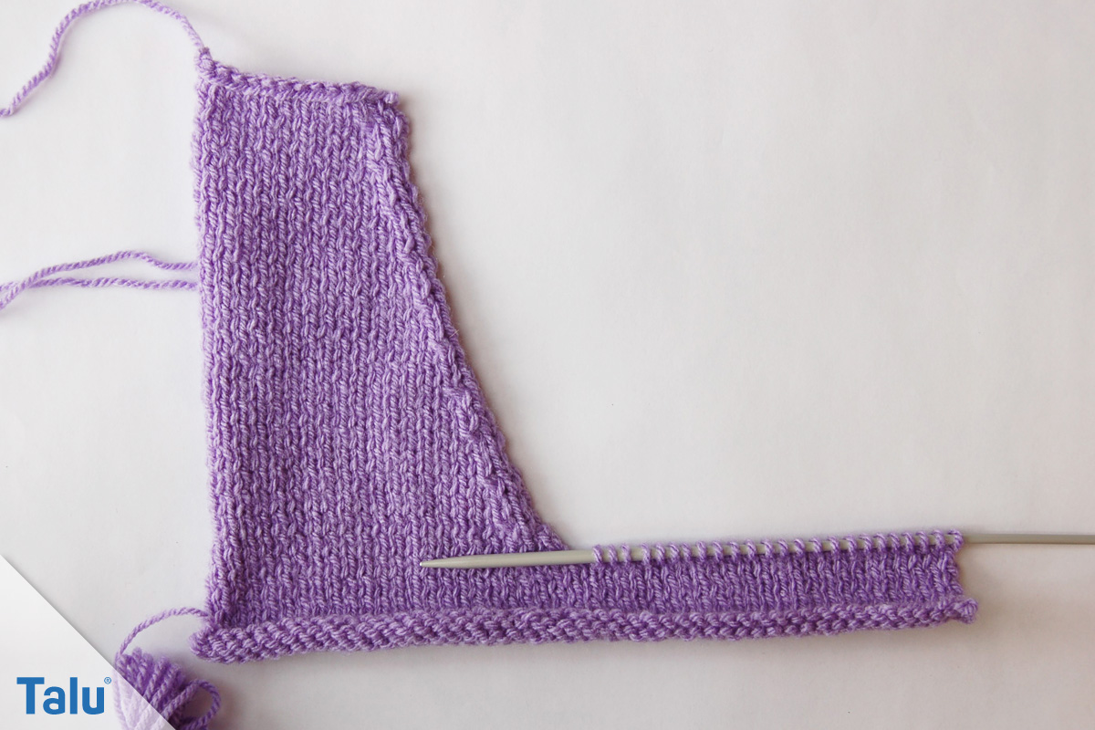 V-Ausschnitt stricken