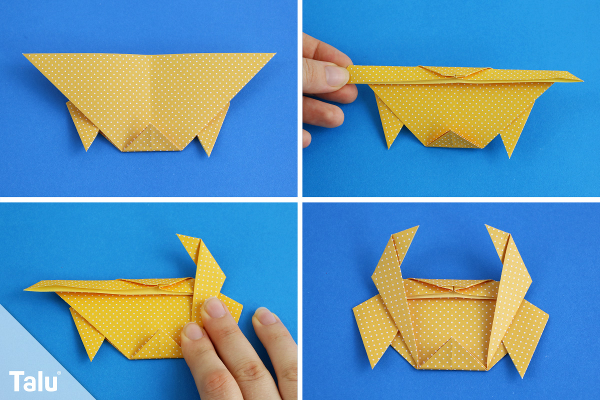 Origami Krebs falten