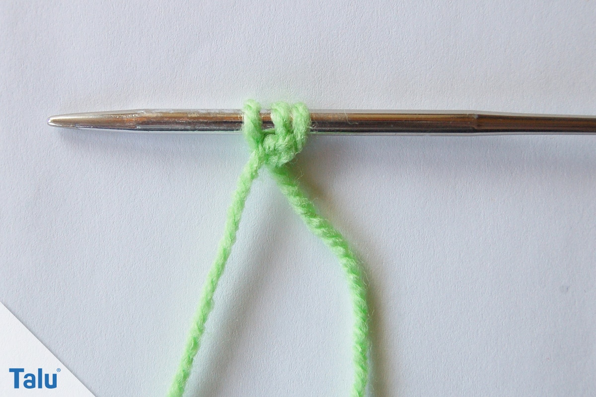Herz stricken Maschenanschlag