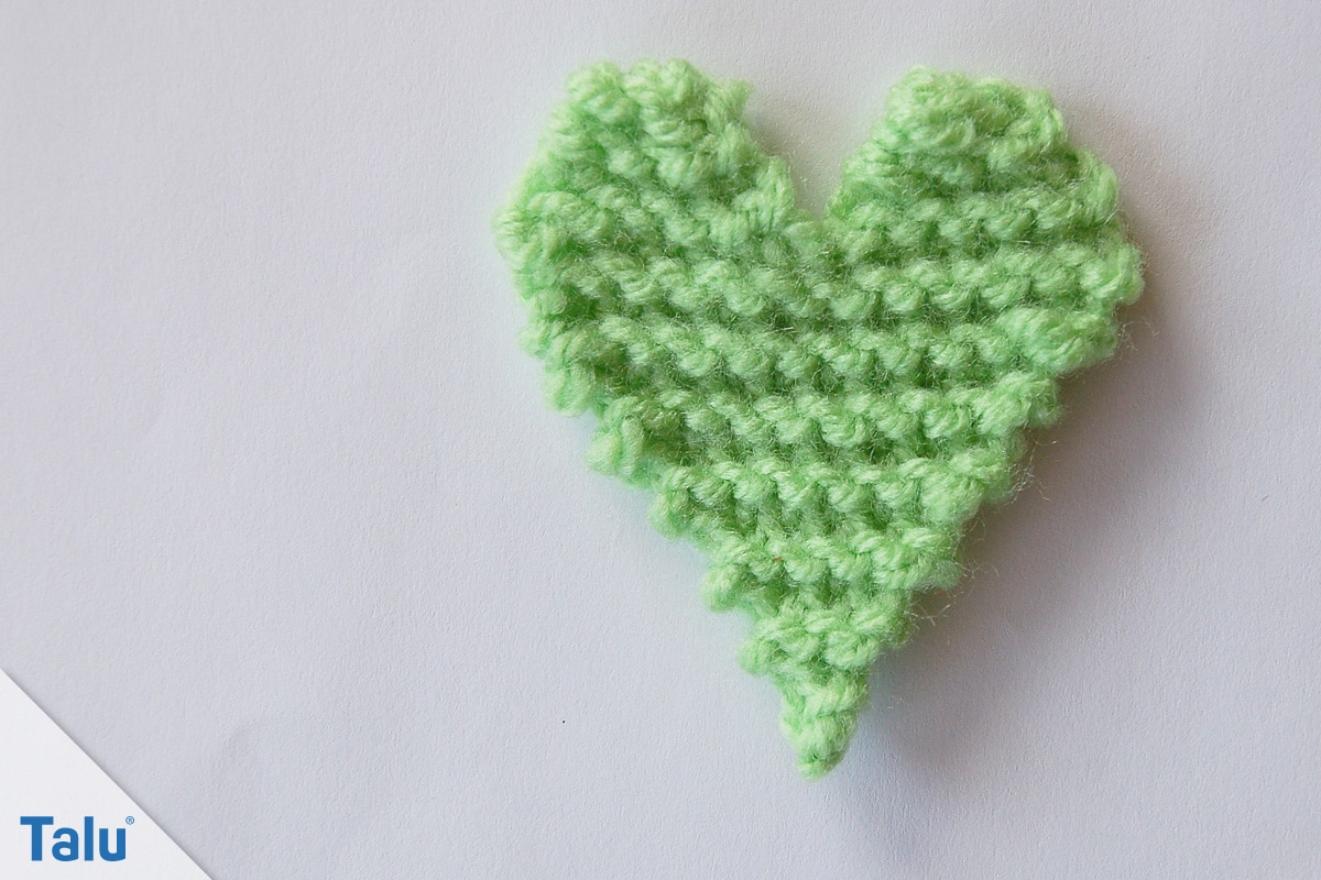 fertig gestricktes Herz