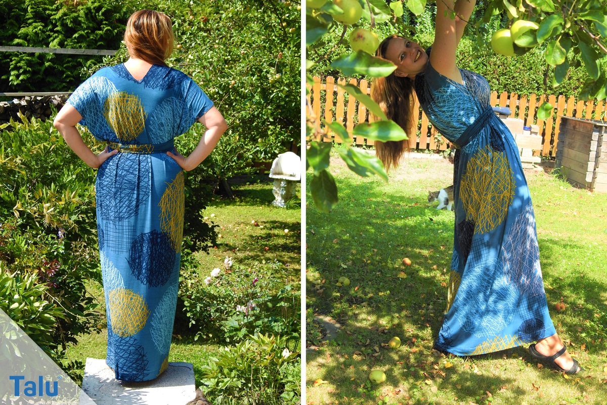 fertig genähtes erstes Maxikleid