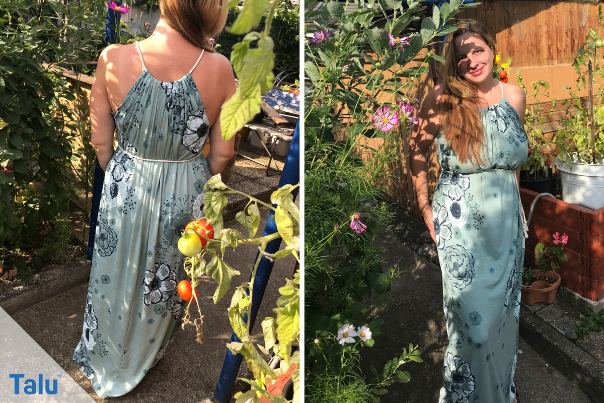 fertig genähtes zweites Maxikleid