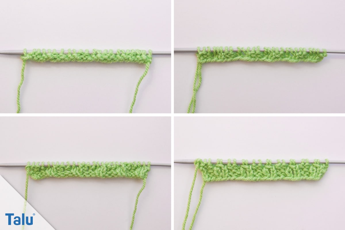 Kaffeebohnenmuster stricken