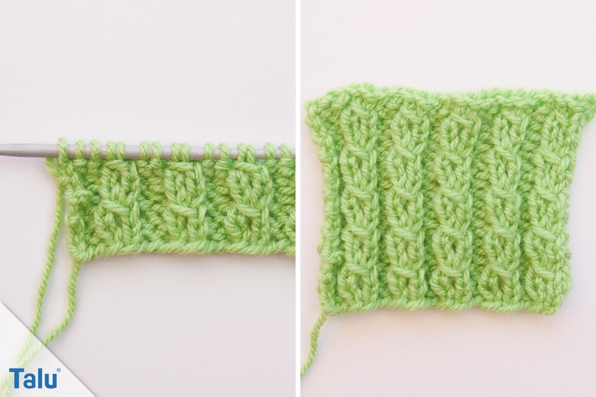 Kaffeebohnenmuster stricken