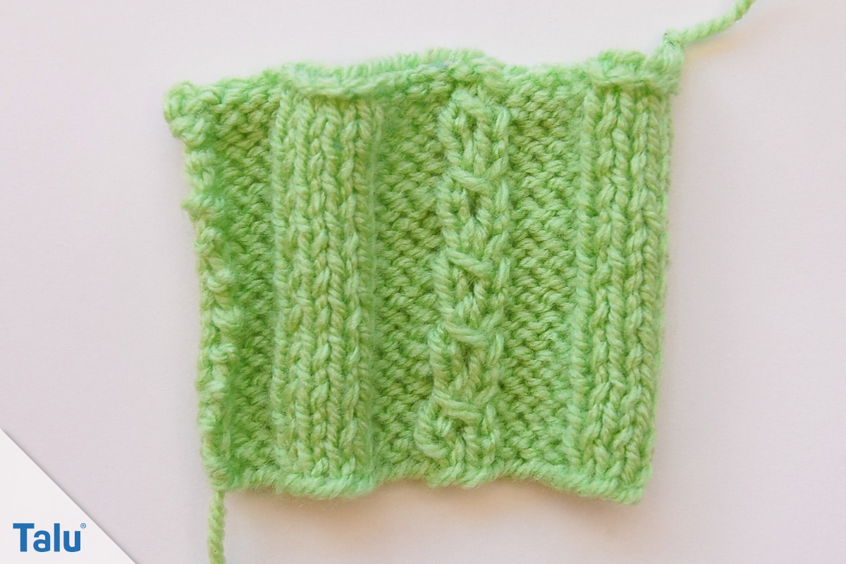 Kaffeebohnenmuster stricken