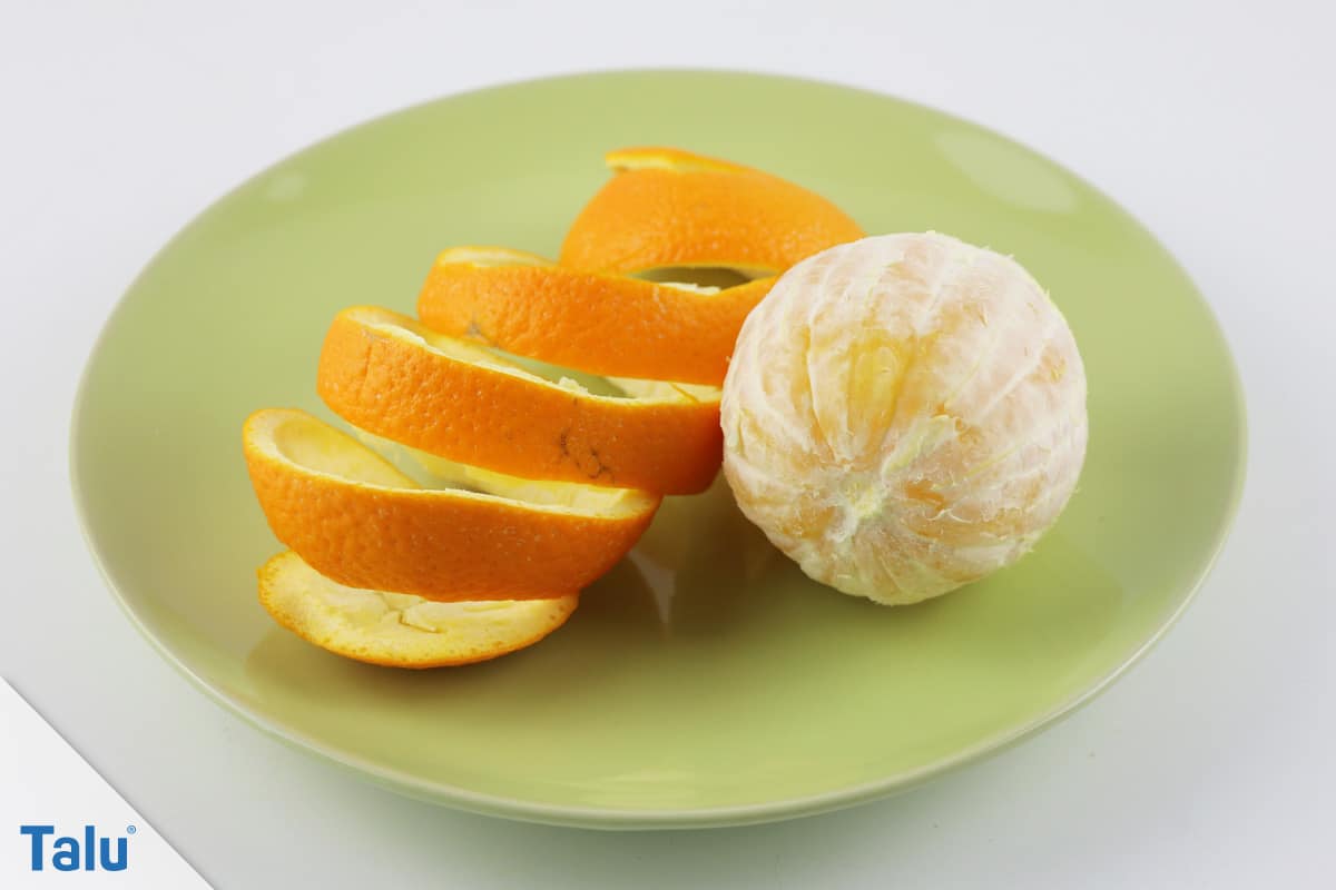 Orangenscheiben trocknen